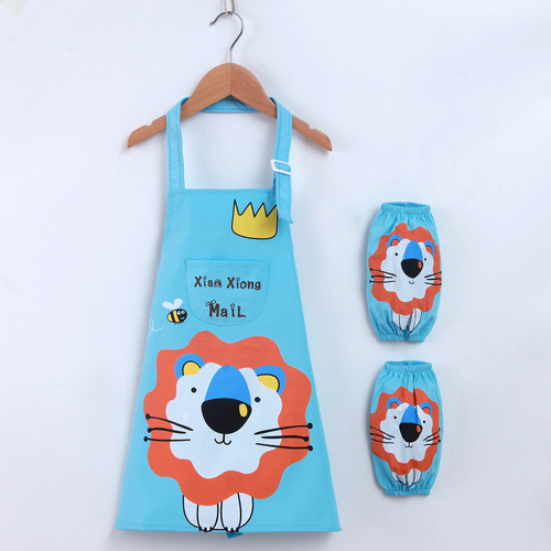 Children's Waterproof Paint Apron Overalls Reversible for Boys and Girls Sleeveless Art Smock Baby Eating Coverall