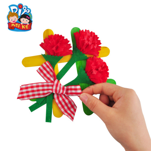 Mother's Day Gift Creative Handmade Wooden Love Photo Frame Hanging Coloring Children's Homemade Materials Wholesale Send to Mom