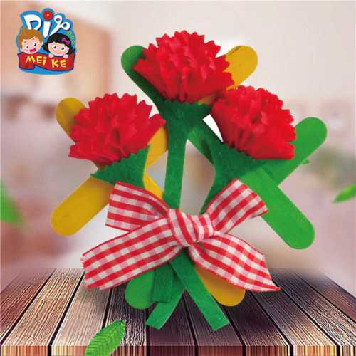 Mother's Day Gift Creative Handmade Wooden Love Photo Frame Hanging Coloring Children's Homemade Materials Wholesale Send to Mom