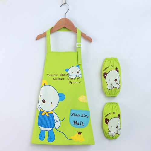 Children's Waterproof Paint Apron Overalls Reversible for Boys and Girls Sleeveless Art Smock Baby Eating Coverall