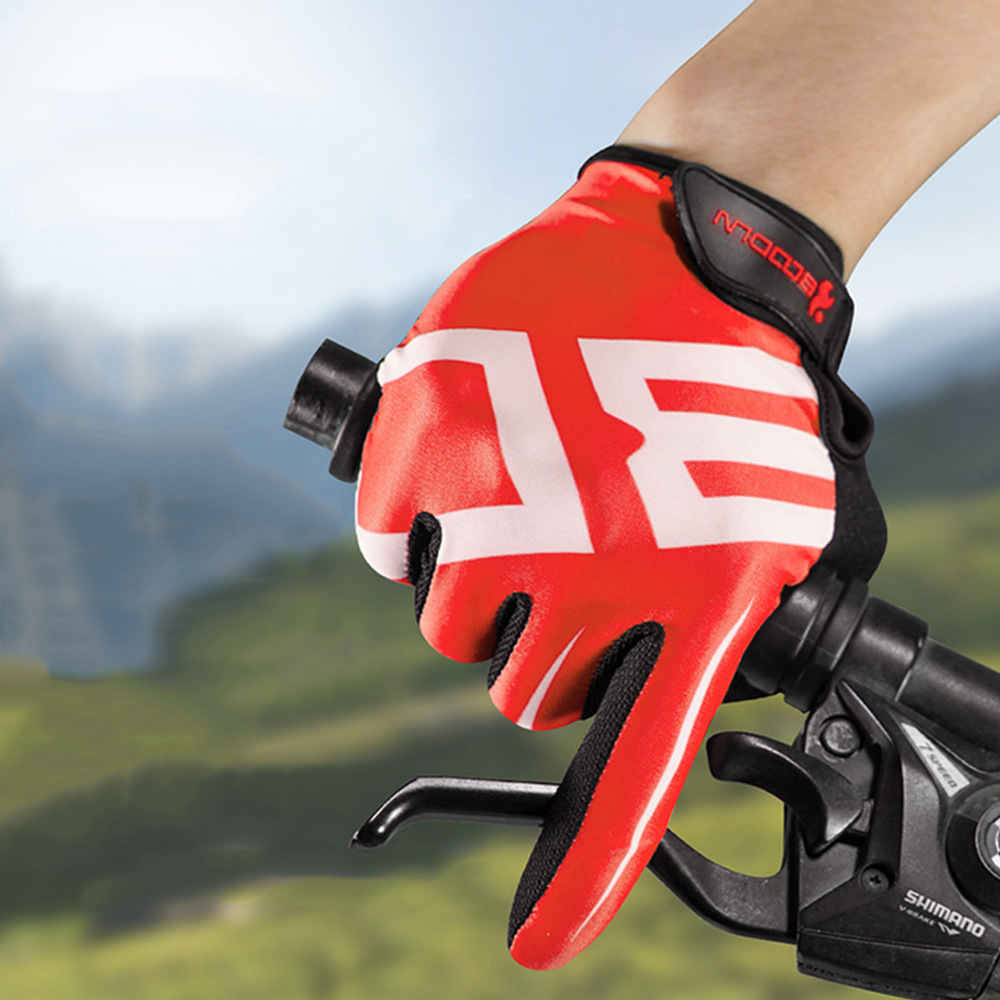 보톤 크로스 보더 실리콘 충격 흡수 자전거 장갑 야외 UB 긴 손가락 등산 통기성 오토바이 라이딩 장갑