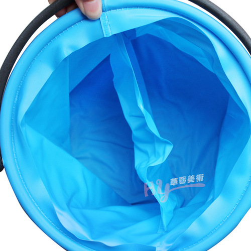 Colorful plastic pen washing bucket folding fishing folding bucket storage bucket cleaning water plastic bucket art supplies