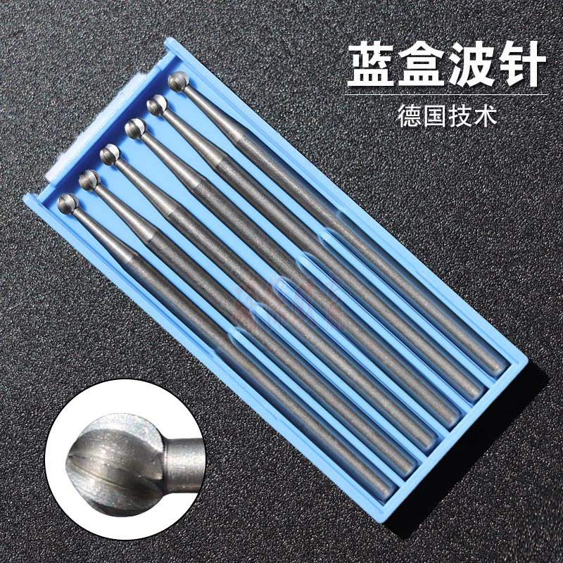 Синий ящик волна игла зуб игла резьба зуб ядерная резьба микро резьба по дереву фреза Шлифовальная головка 2,35 ручка золото и серебро ювелирные изделия разделочный нож