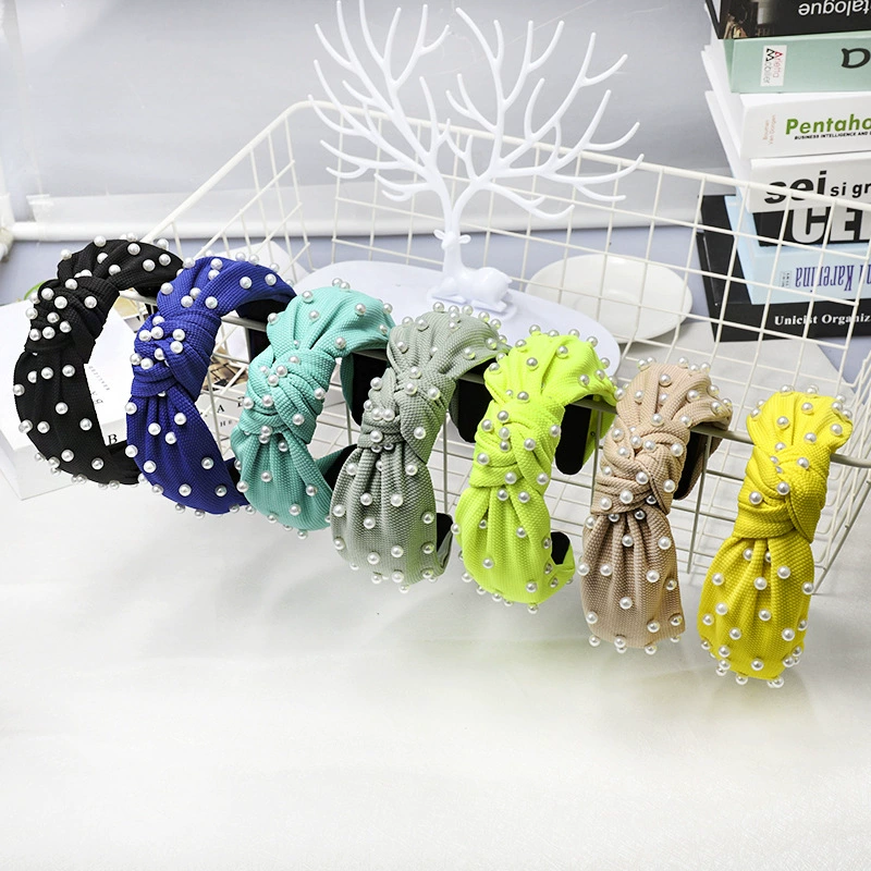 Headband from pearl, cute cloth, hair accessory, simple and elegant design, wholesale