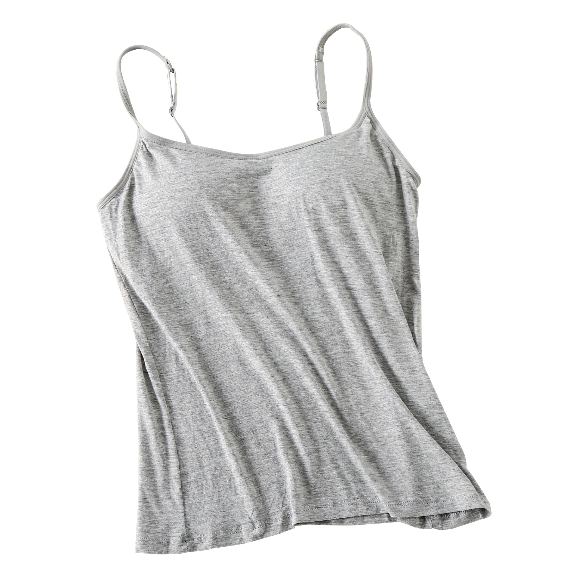 モーダル一体式胸パッド付きキャミソールの女性シャツは、ブラジャーを着用しないでください。