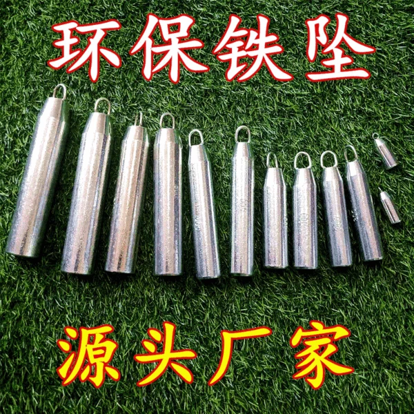 Drop-type Column-type Nose Hanging Fishing Pendant Lead Pendant Iron Weight Large Deep Water Boat Fishing Electroplated Anti-rust Fishing Pendant