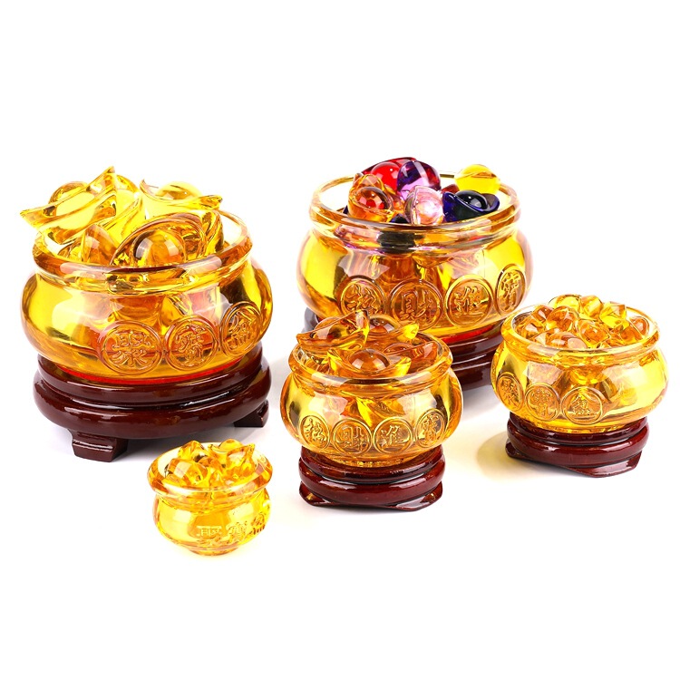Wholesale Crystal Treasure Bowl, Citrine Treasure Bowl, Decorative Crafts, Home Furnishings, Translucent Market Goods