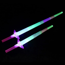 新款 四节棒伸缩剑演唱会闪光荧光棒摆地摊货源儿童发光玩具批发