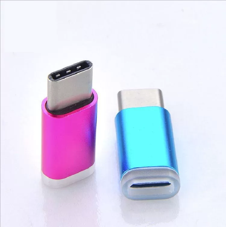 Алюминиевый переходник-поворотник Micro USB на Type‑C, подходит для Android (Micro гнездо на Type‑C)