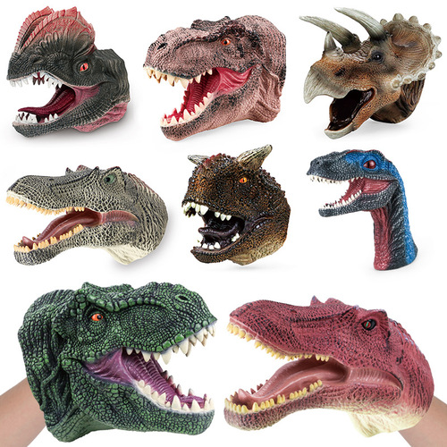 Science and education cognitive glove model, simulated dinosaur, marine animal children's interactive entertainment hand puppet toy