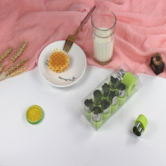 9件套12件套不鏽鋼餅乾模具 蔬菜水果切模 動物面模具切花器