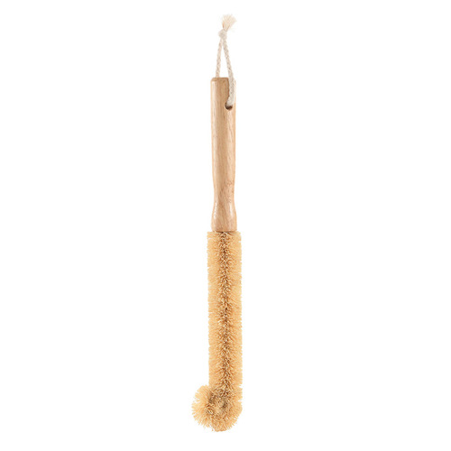 Japanese coconut palm cup washing brush long handle bottle brush kitchen cup washing brush extended glass cup cleaning brush
