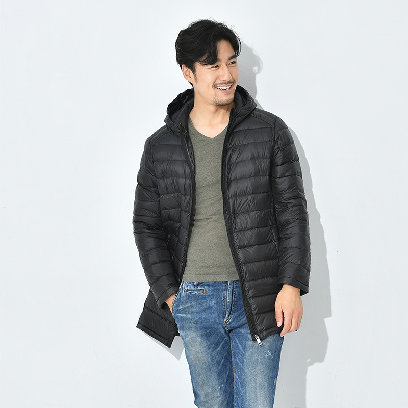 2023 New Lightweight down Jacket Men's Mid-Length Youth Korean Style Slim Thin Hooded Winter Jacket Ultra-Lightweight Jacket 2023 New Lightweight down Jacket Men's Mid-Length Youth Korean Style Slim Thin Hooded Winter Jacket Ultra-Lightweight Jacket