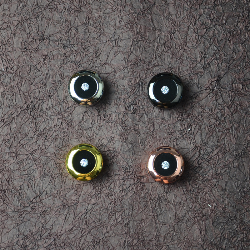 裸钻盒子裸石盒宝石盒戒面展示盒收纳盒圆形透明金属螺纹30MM17MM