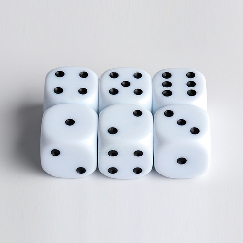 25mm Mid-Autumn Festival Lottery Dice Large Activity Game Props Large Size Stopper Sieve Teaching Aids Lottery Red Black and White