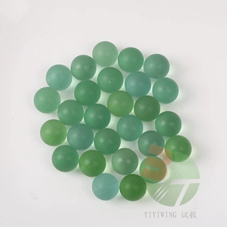 20粒15mm水晶浅绿玻璃弹珠 15毫米彩色绿色圆球1.5cm装饰珠