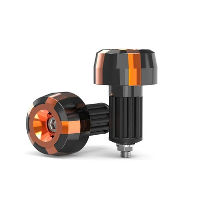 Motorcycle handle plug modification universal Armrest, handle, handle - black-orange-1-pair