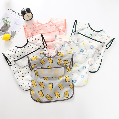 Umbrella children's waterproof bib sleeveless baby waterproof coveralls infant polyester taffeta waterproof eating clothes