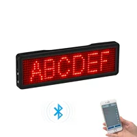Светодиодный бейджный дисплей Bluetooth, индивидуальный светящийся бейдж, зарядка, подвижное слово, подвижный номерной знак водителя, изменение слова мобильного телефона