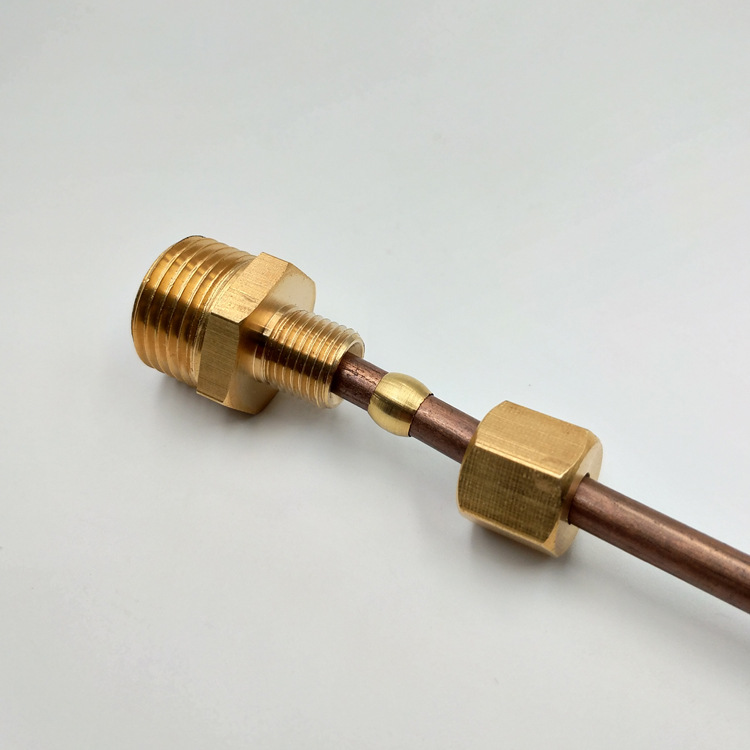 Conector de manguito de tubo de cobre de alambre exterior, humidificador directo de alta presión, conector de tubo de cobre, máquina textil, diente exterior, 2 puntos, 4 puntos, conector de cobre