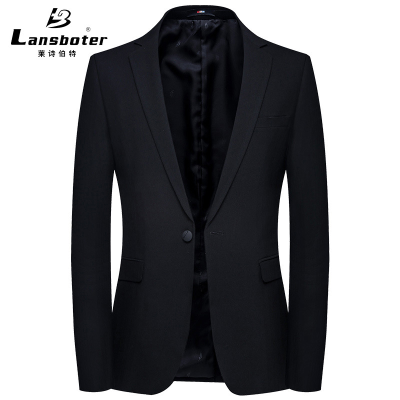 Men's black casual autumn classic suit jacket