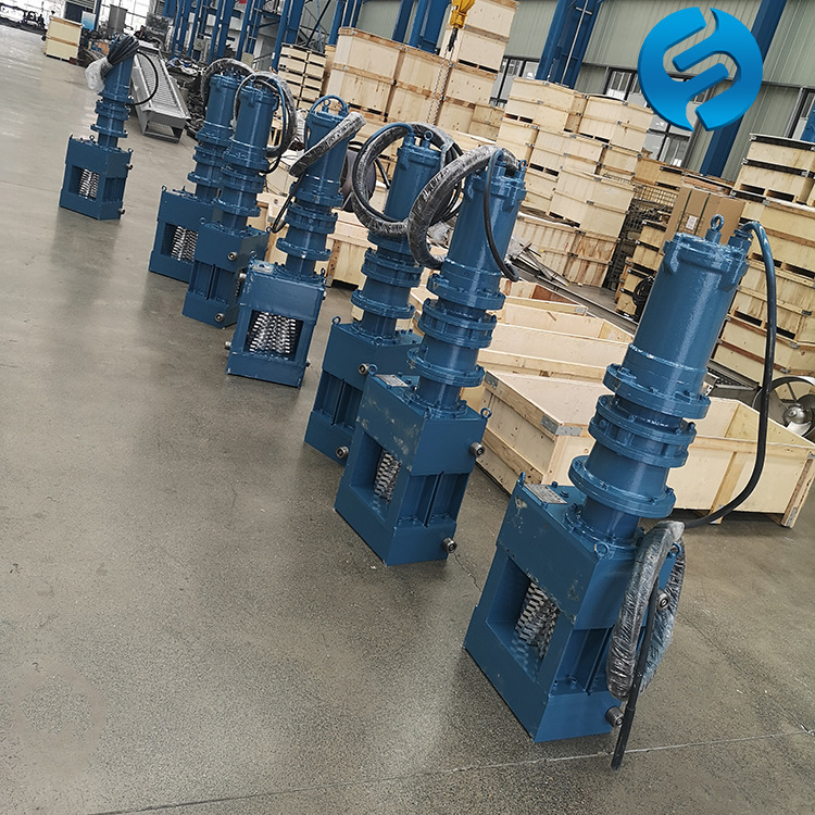 不锈钢破碎格栅拦污机   转鼓式破碎格栅拦污机安装示意图