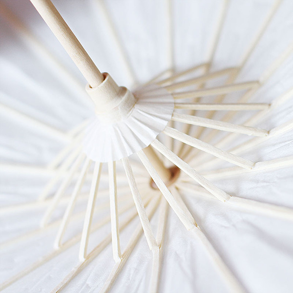 Large medium children DIY white paper umbrella handmade painting…