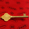 Foot gold 999 small gold bar company logo commemorative golden key custom insurance bank door opening red company gift