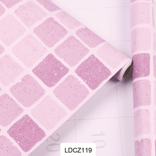 Kitchen bathroom mosaic pvc self-adhesive wallpaper bathroom waterproof and oil-proof tile renovation wallpaper grid wall stickers