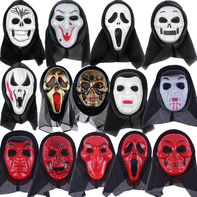 Halloween retro mask ghost festival masquerade party horror scary skull antique full face screaming mask