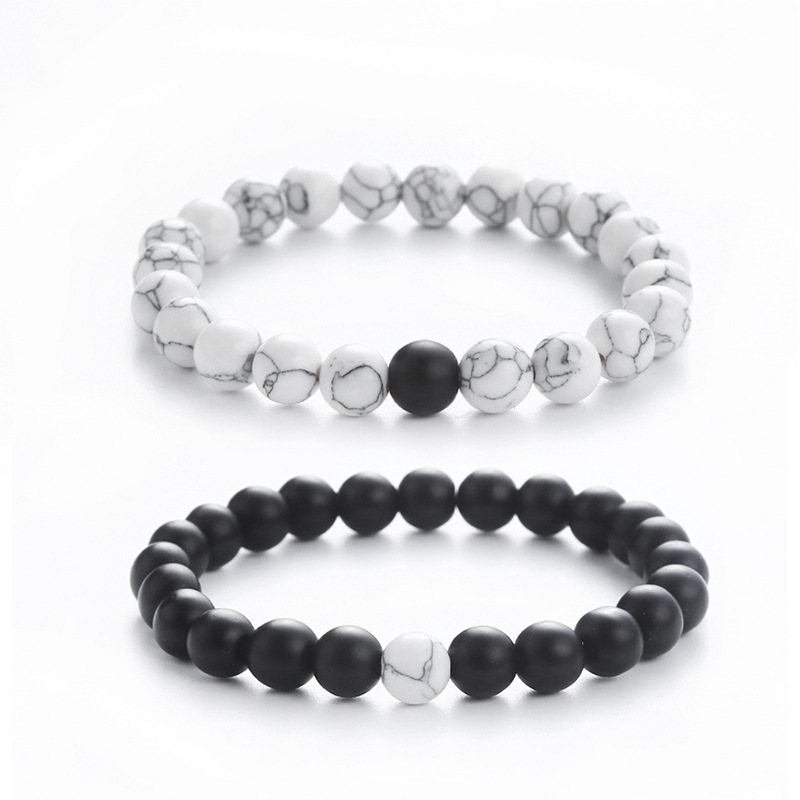 matte turquoise fashionable beaded bracelet handmade natural stone
