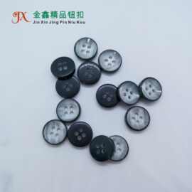 金鑫厂家批发K1022圆形珠光彩色树脂四眼衬衫纽扣质量保证