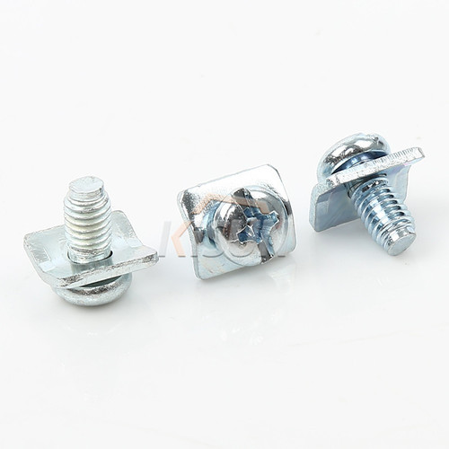Composite slot head screw and washer assembly M5*10 Flat washer 9.8*11.7*1.4*2.75 Tapered end