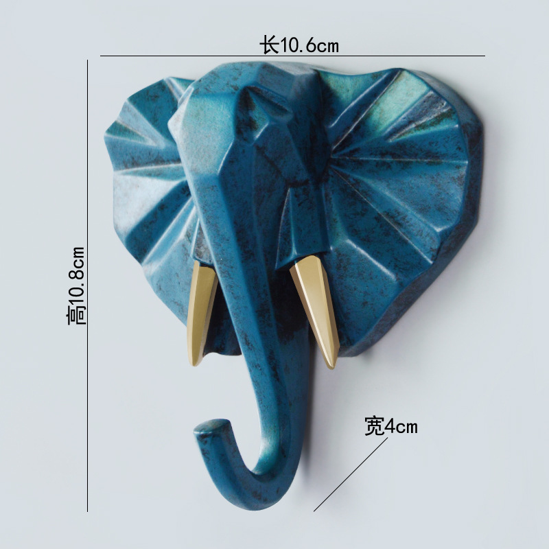 Animal creativo ropa gancho Punch-libre ciervo cabeza decorativa pasta abrigo gancho pared abrigo gancho clave titular detrás de la puerta