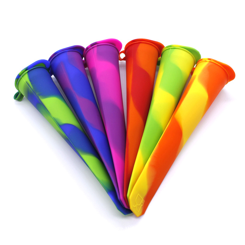 供应硅胶冰棒模硅胶冰棒模具6色连体硅胶冰棒模混色硅胶冰棒模具