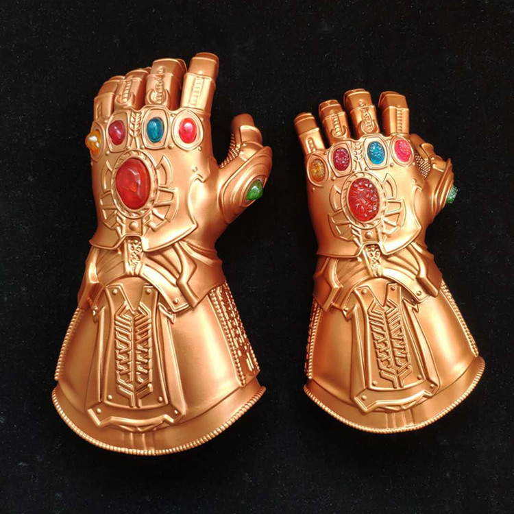 PVC复联无限手套手臂灭ba成人儿童mie霸手套发光宝石LED助威道具|ms