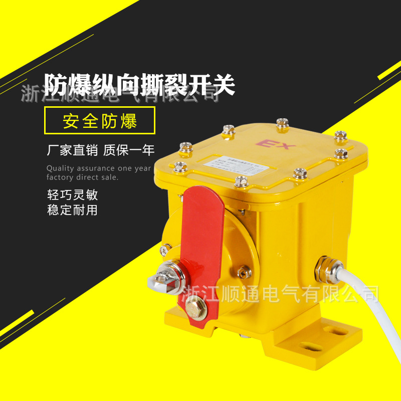 防爆撕裂保护装置传感器 纵向撕裂开关BZLK-II拉绳闭锁撕裂检测器