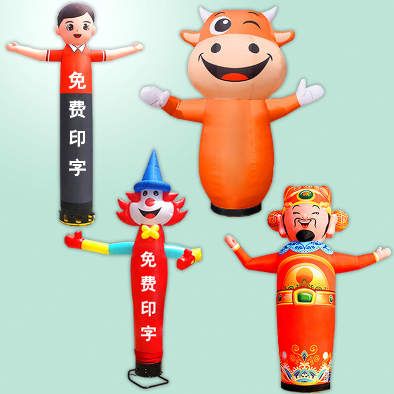 Tienda de danza aérea inflable Celebrando la apertura del payaso Dios de la fortuna dibujos animados muñeca guía muñeca oscilación modelo inflable