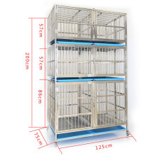 掌柜推荐不锈钢折叠狗笼子子母笼寄养笼两层三层多层组合宠物用品