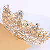 Metal golden water for bride, hair accessory, headband, European style, Amazon