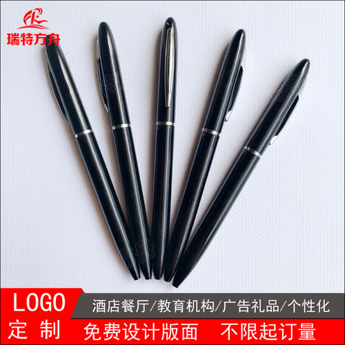 Hotel Guest Room Plastic Ballpoint Pen with Logo Rotation and Click Function Advertising Pen Gift Pen Tip