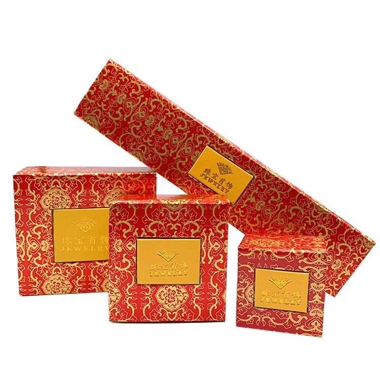 珠宝首饰盒 回型吊坠盒项链盒手镯盒手提袋logo 开窗包装盒批发