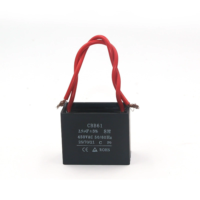 CBB61 450VAC2.5UF пусковой конденсатор мотора вентилятора/AC 2.5uf/450V опора