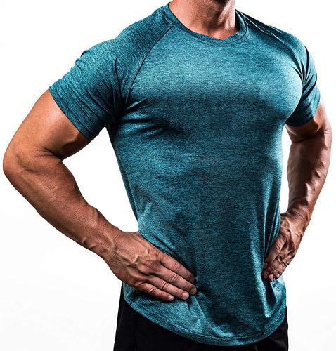 New 8-color fitness clothes for men, quick-drying breathable sports running training high-elastic tights short-sleeved sports coaching clothes