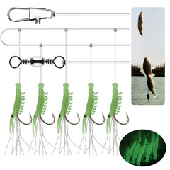 Wholesale Lure Hooks: LED Glowing Shrimp Skewer Artificial Soft Shrimp Lure Hooks, Glowing Fish Hooks, Artificial Shrimp Skewer Lure Hooks