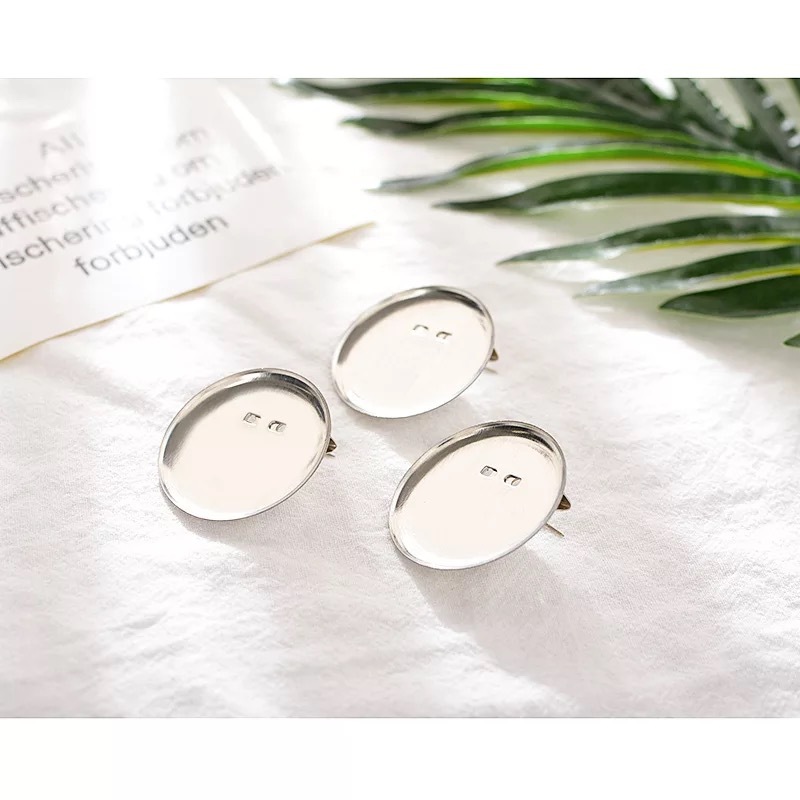 Accesorios de la joyería de bricolaje disco de joyería de doble uso broche pin con clip de presión horquilla accesorios para el cabello accesorios de ropa al por mayor