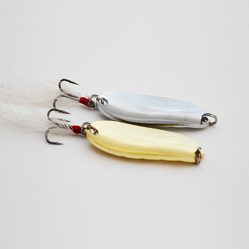 Weihe Luya fishing bait iron flake bait fake bait sequins 3g/5g with three hooks tied with hair Weihai fishing gear mixed batch