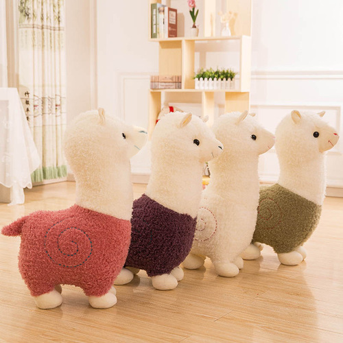 Cute Alpaca Doll Plush Toy Lamb Pillow Sleeping Rag Doll Children's Doll Birthday Gift for Boys and Girls