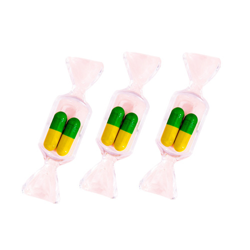 ins cute girl candy shape transparent storage box mini portable ring earrings jewelry box jewelry storage