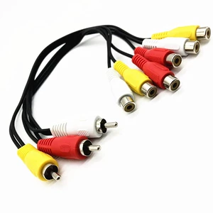 AV Line One Two 3rca rowation 6rca Mother Lotus Line 3 Rotary 6 Mother RCA One Trang Two Video Copper